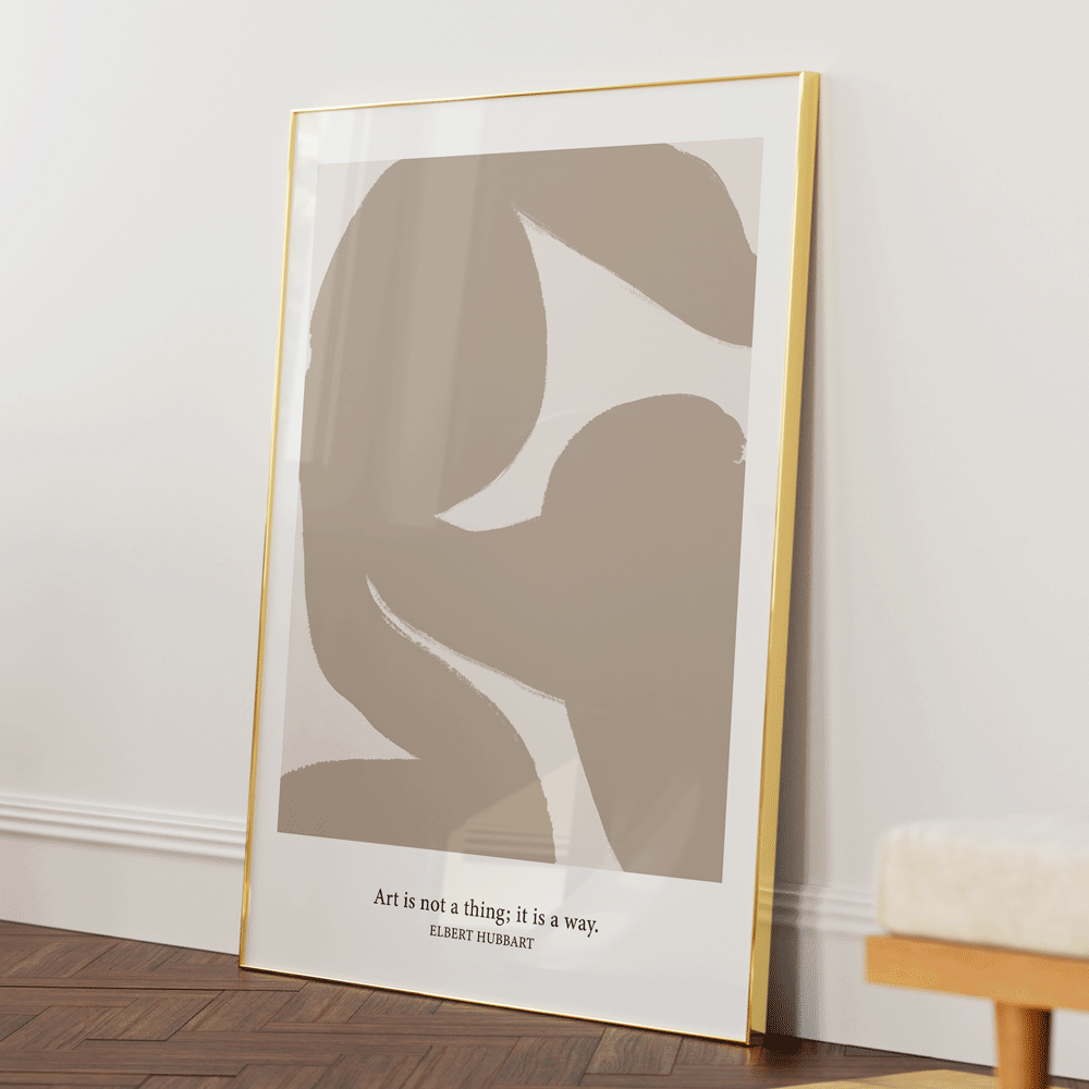 Elbert Hubbart Exhibition Poster #1 Nook At You Matte Paper Gold Metal Frame
