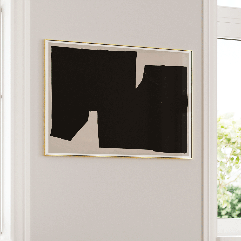 Eternity - Horizontal Abstract Art Paintings-Gold Metal Frame-Nook At You