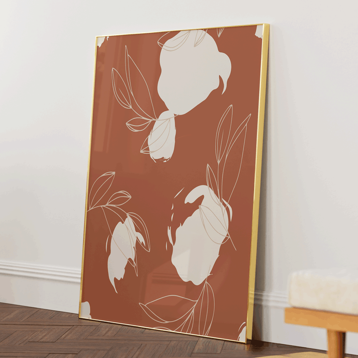 Égal Abstract Art Prints-Gold Metal Frame-Nook At You