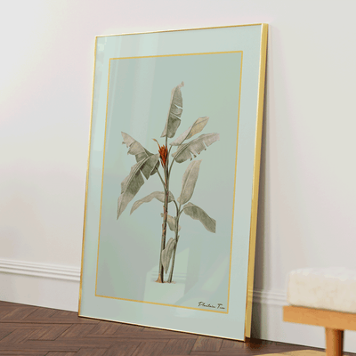 Plantain Tree III - Coast Nook At You Matte Paper Gold Metal Frame