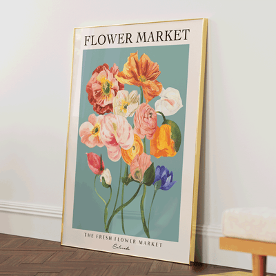 Flower Market - Colorado Nook At You Matte Paper Gold Metal Frame