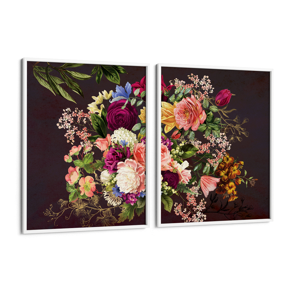 Floral Explosion Nook At You Matte Paper White Frame