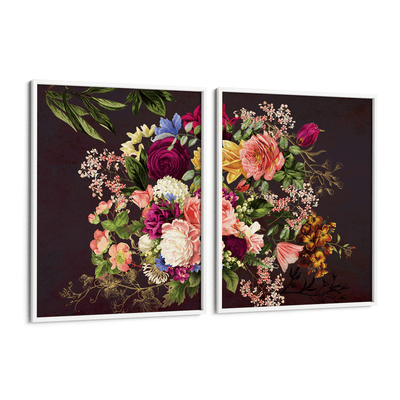 Floral Explosion Nook At You Matte Paper White Frame