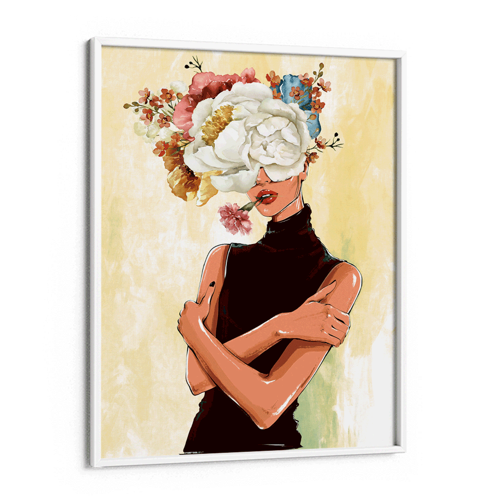 Floral Message Nook At You Matte Paper White Frame