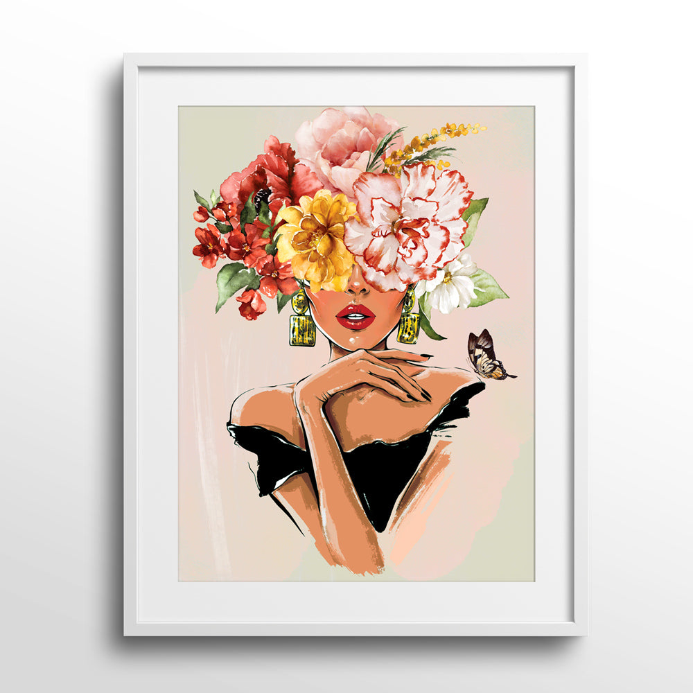 Flowers of Life Nook At You Matte Paper White Frame With Mount