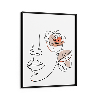 Floral Passion - White Nook At You Matte Paper Black Frame