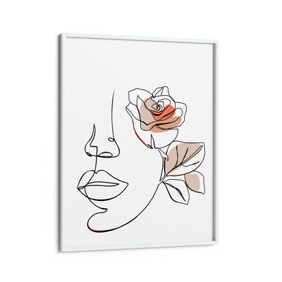 Floral Passion - White Nook At You Matte Paper White Frame