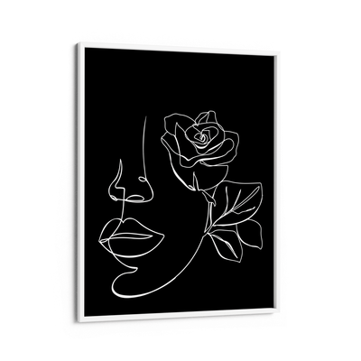 Floral Passion - Black Nook At You Matte Paper White Frame