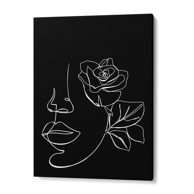 Floral Passion - Black Nook At You Canvas Gallery Wrap