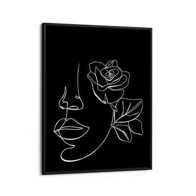 Floral Passion - Black Nook At You Matte Paper Black Frame