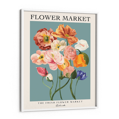 Flower Market - Colorado Nook At You Matte Paper White Frame