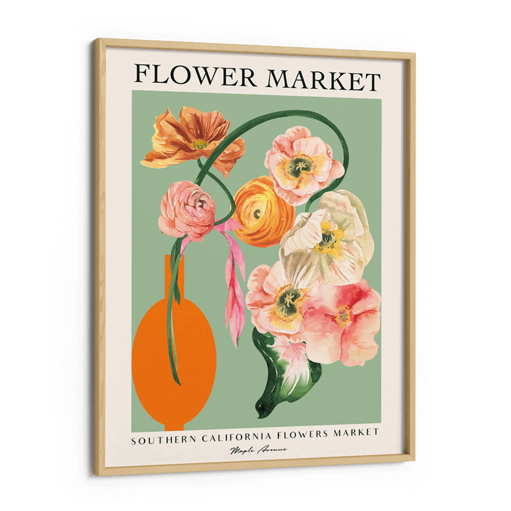 Flower Market - California Nook At You Matte Paper Wooden Frame