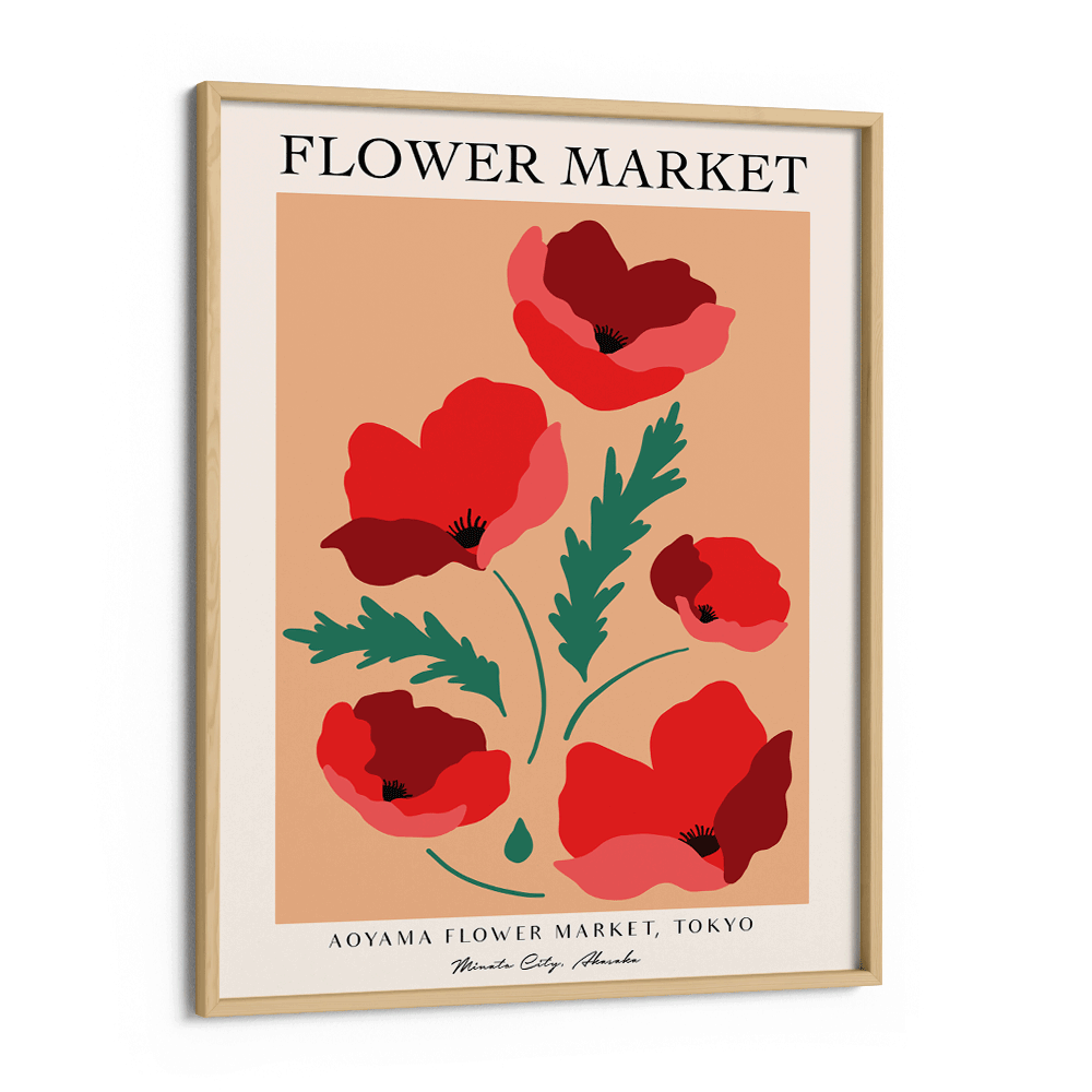 Flower Market - Tokyo Nook At You Matte Paper Wooden Frame