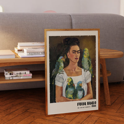 Frida Kahlo - Me & My Parrots (1941) Nook At You Matte Paper Rolled Art