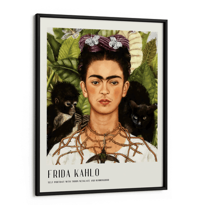 Frida Kahlo - Self-Portrait with Thorn Necklace and Hummingbird (1940) Nook At You Matte Paper Black Frame
