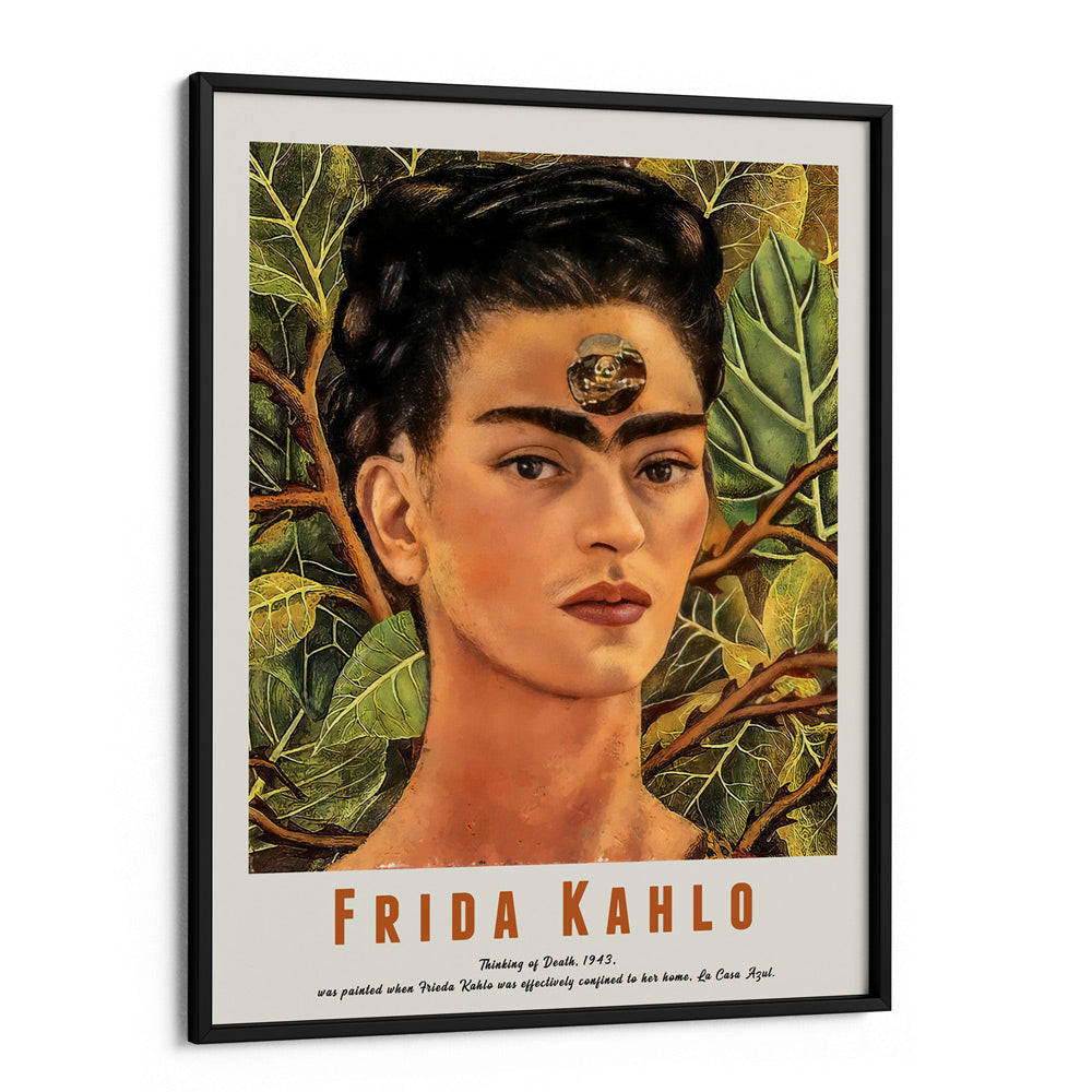 Frida Kahlo - Thinking Of Death (1943) Nook At You Matte Paper Black Frame