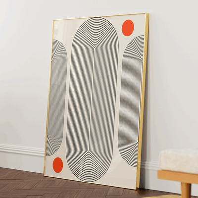 Geometric Capsule - I Nook At You Matte Paper Gold Metal Frame