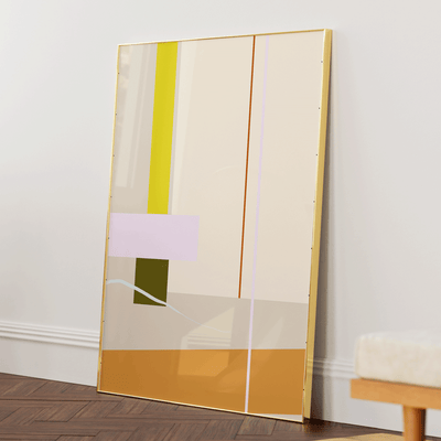 Geometric Redemption Nook At You Matte Paper Gold Metal Frame