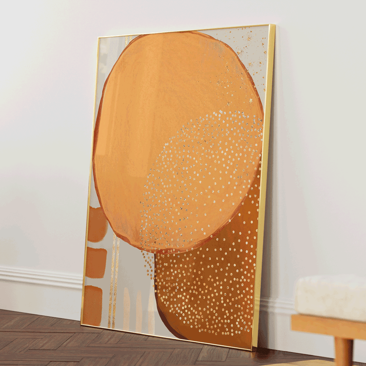 Golden Flight Abstract Wall Art-Gold Metal Frame-Nook At You
