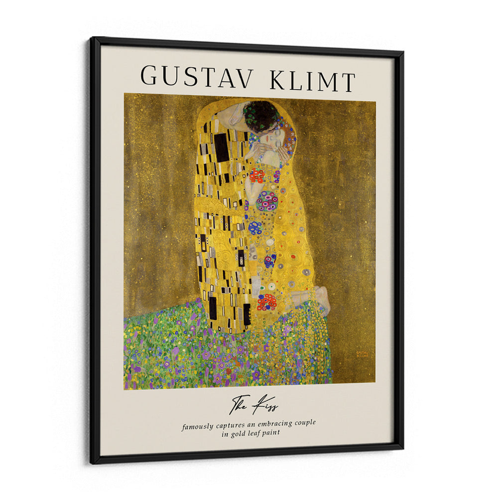 Gustav Klimt - The Kiss Nook At You Matte Paper Black Frame