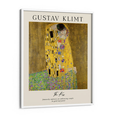Gustav Klimt - The Kiss Nook At You Matte Paper White Frame