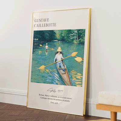 Gustave Caillebotte - Skiffs 1877 Nook At You Matte Paper Gold Metal Frame