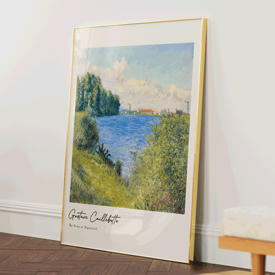 Gustave Caillebotte - The Seine At Argenteuil Nook At You Matte Paper Gold Metal Frame