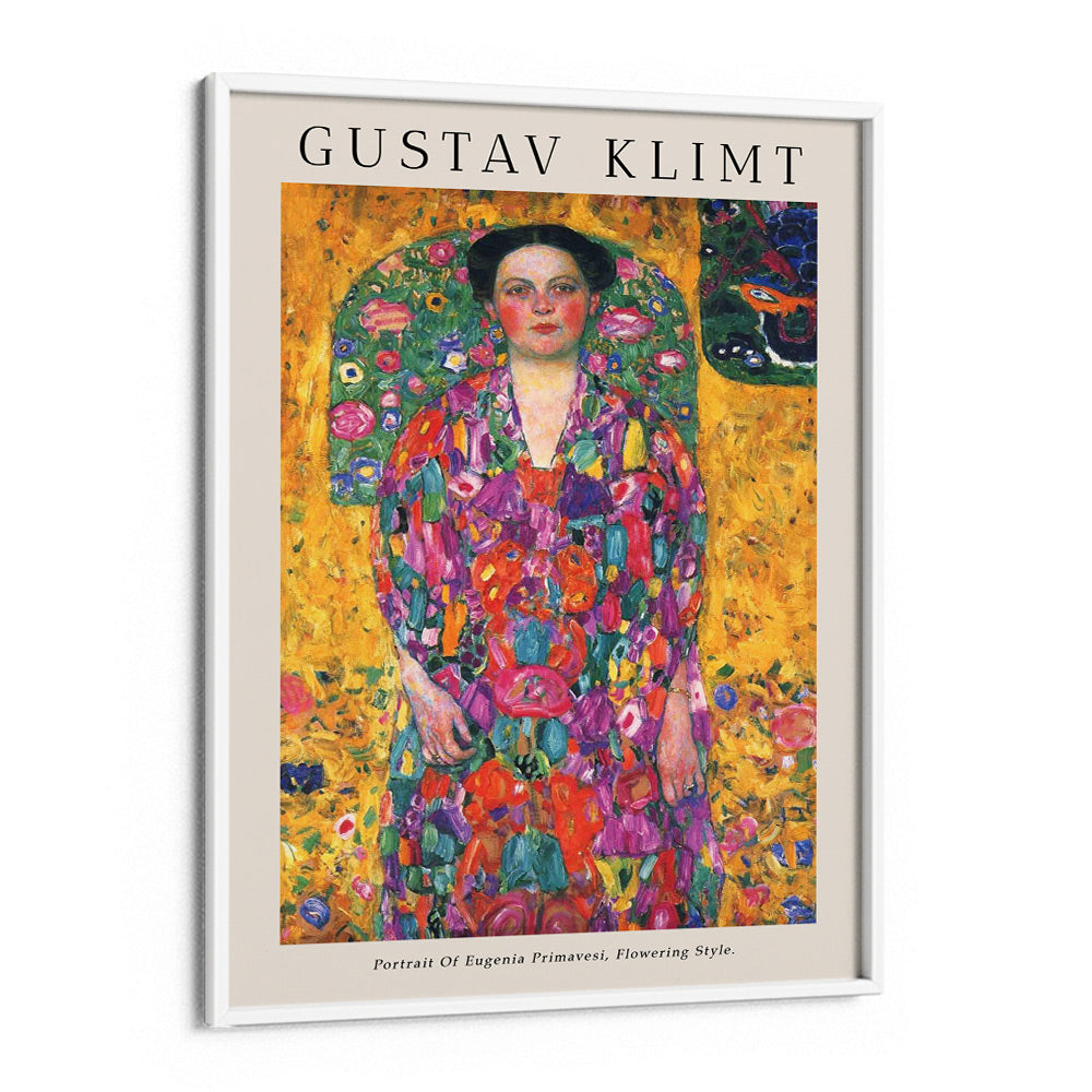Gustav Klimt - The Portrait Of Eugenia Primavesi Nook At You Matte Paper White Frame