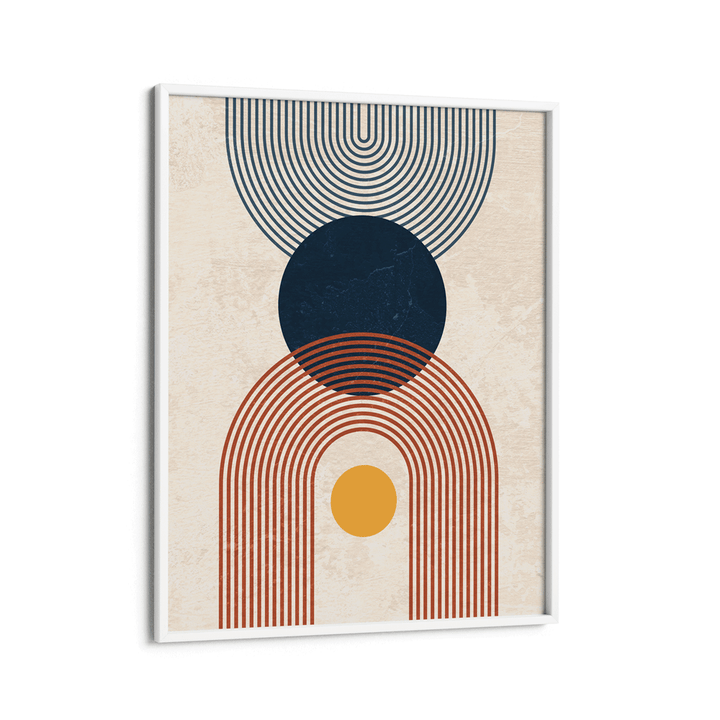 Mid Century Geometric Nook At You Matte Paper White Frame