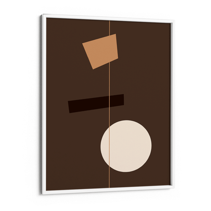 Art & Geometry - II Abstract Painting-White Frame-Nook At You