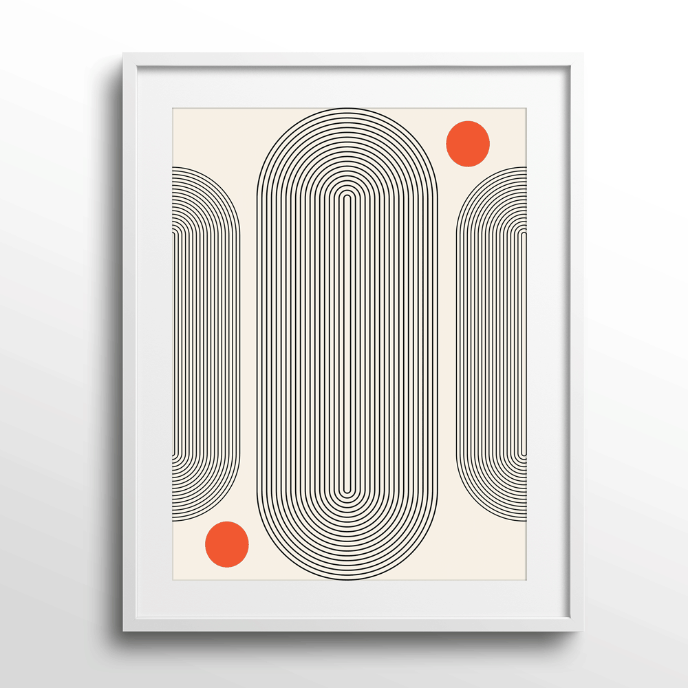 Geometric Capsule - I Nook At You Matte Paper White Frame With Mount