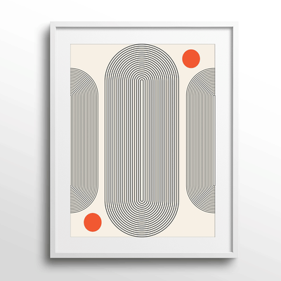 Geometric Capsule - I Nook At You Matte Paper White Frame With Mount