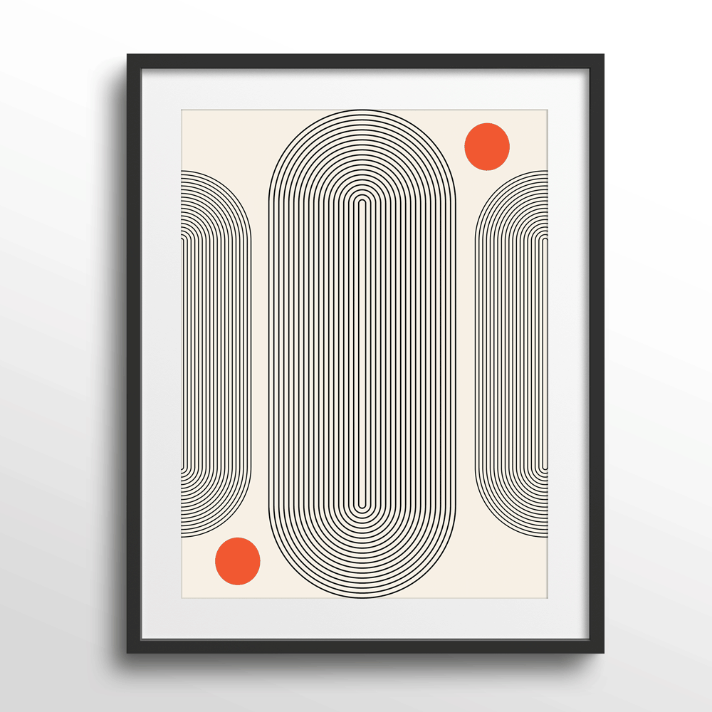 Geometric Capsule - I Nook At You Matte Paper Black Frame With Mount
