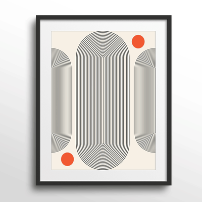 Geometric Capsule - I Nook At You Matte Paper Black Frame With Mount