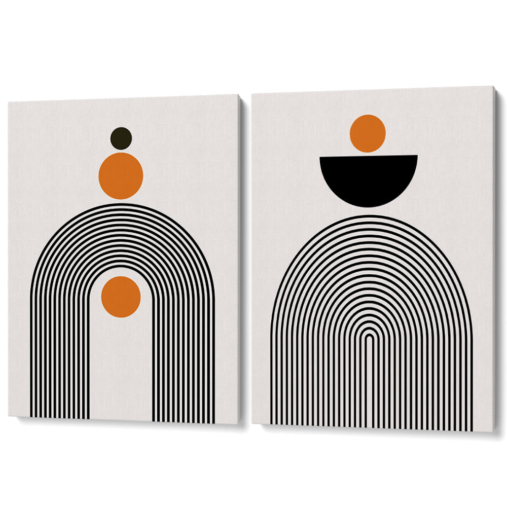 Geometric Set of 2 Nook At You Canvas Gallery Wrap