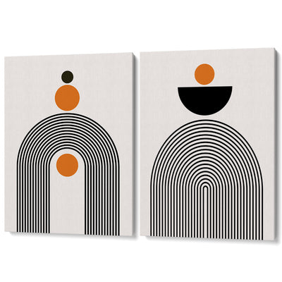 Geometric Set of 2 Nook At You Canvas Gallery Wrap