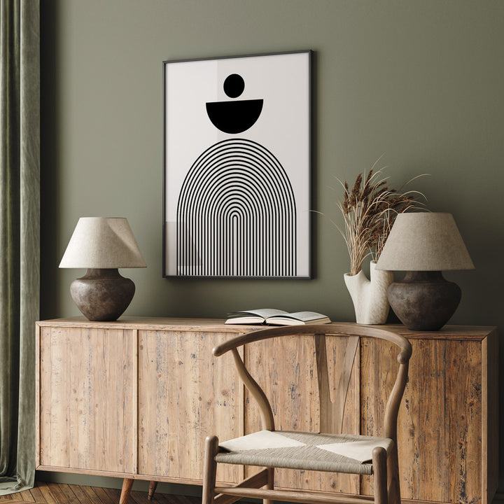 Geometric Semicircle II Nook At You Matte Paper Rolled Art