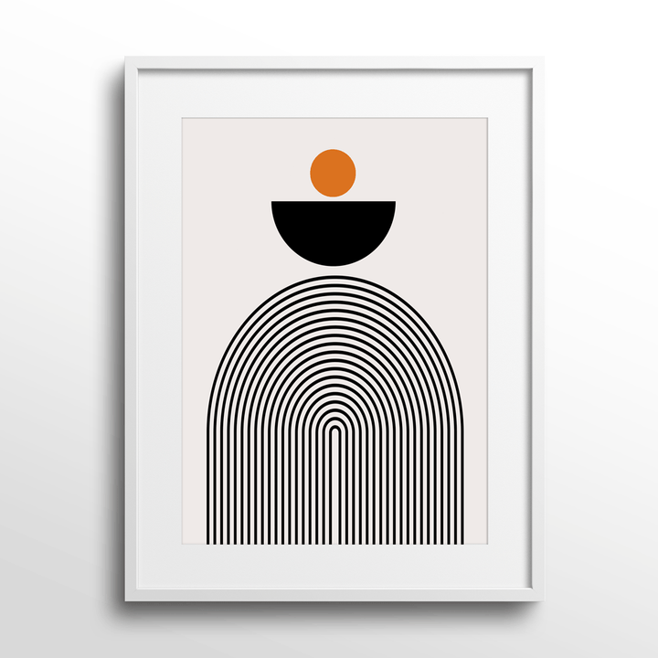 GEOMETRIC SEMICIRCLE III Abstract Painting-Nook At You