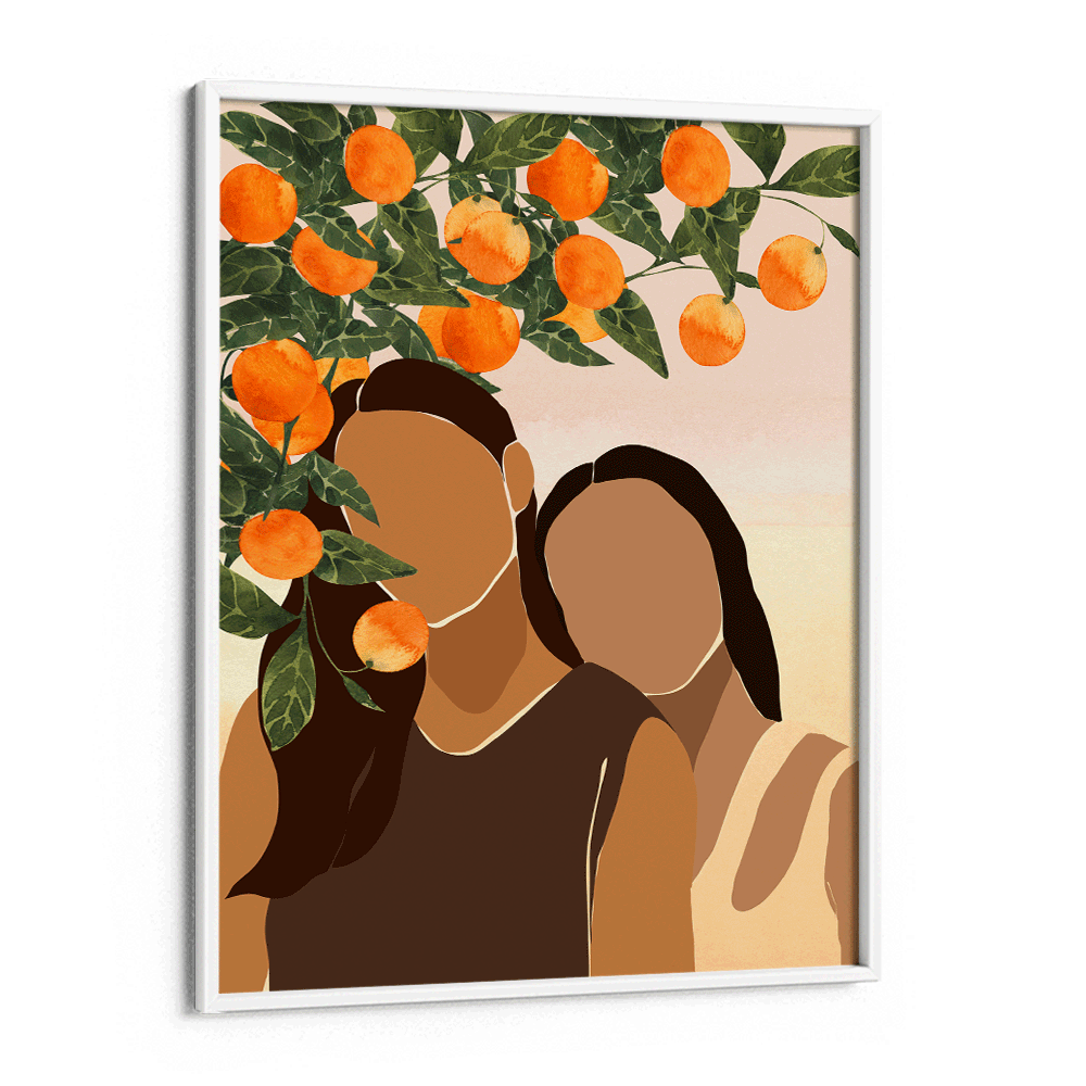 Under The Orange Tree Nook At You Matte Paper White Frame