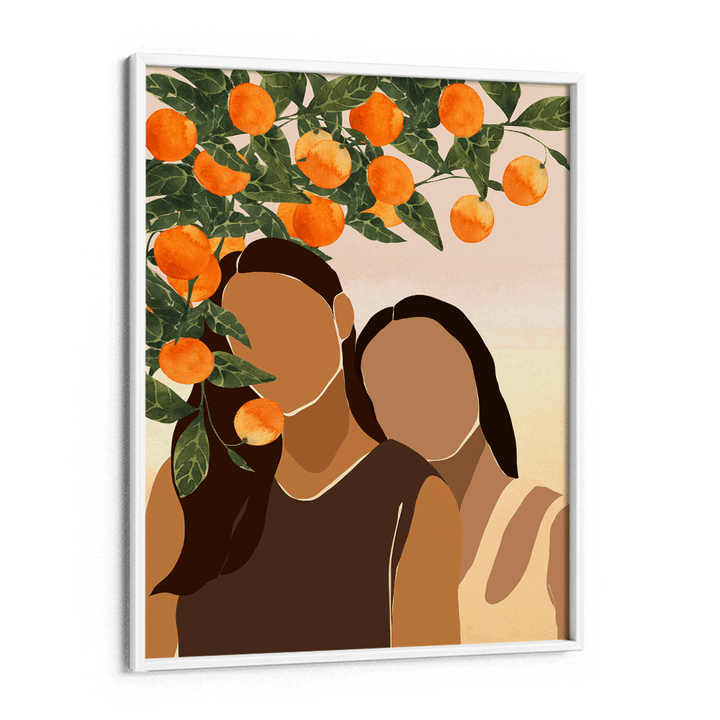 Under The Orange Tree Nook At You Matte Paper White Frame