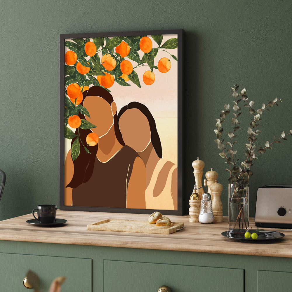 Under The Orange Tree Nook At You Matte Paper Rolled Art