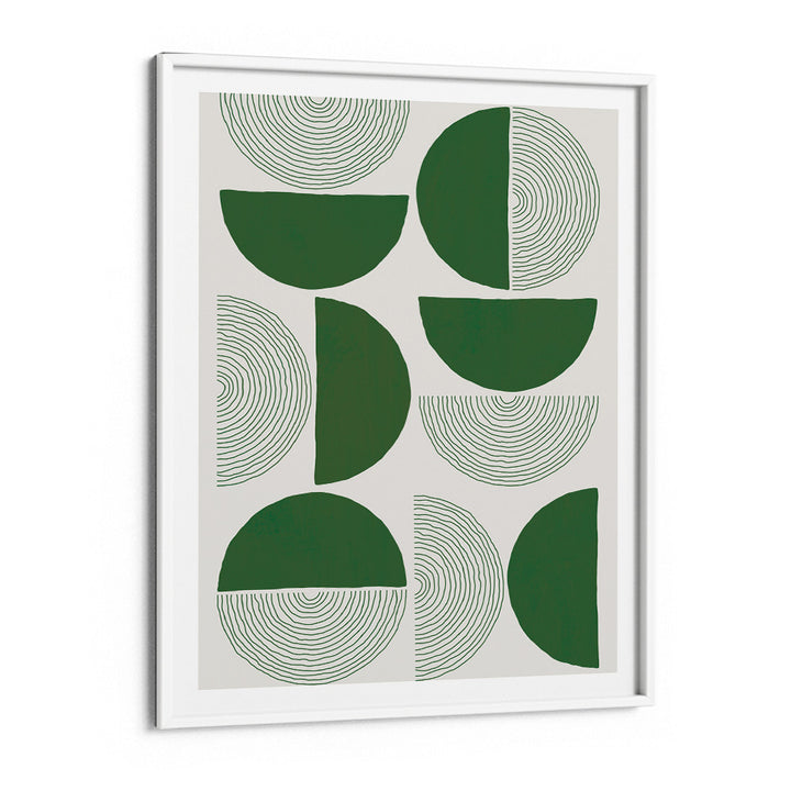 Passage - Green Abstract Painting-White Frame-Nook At You