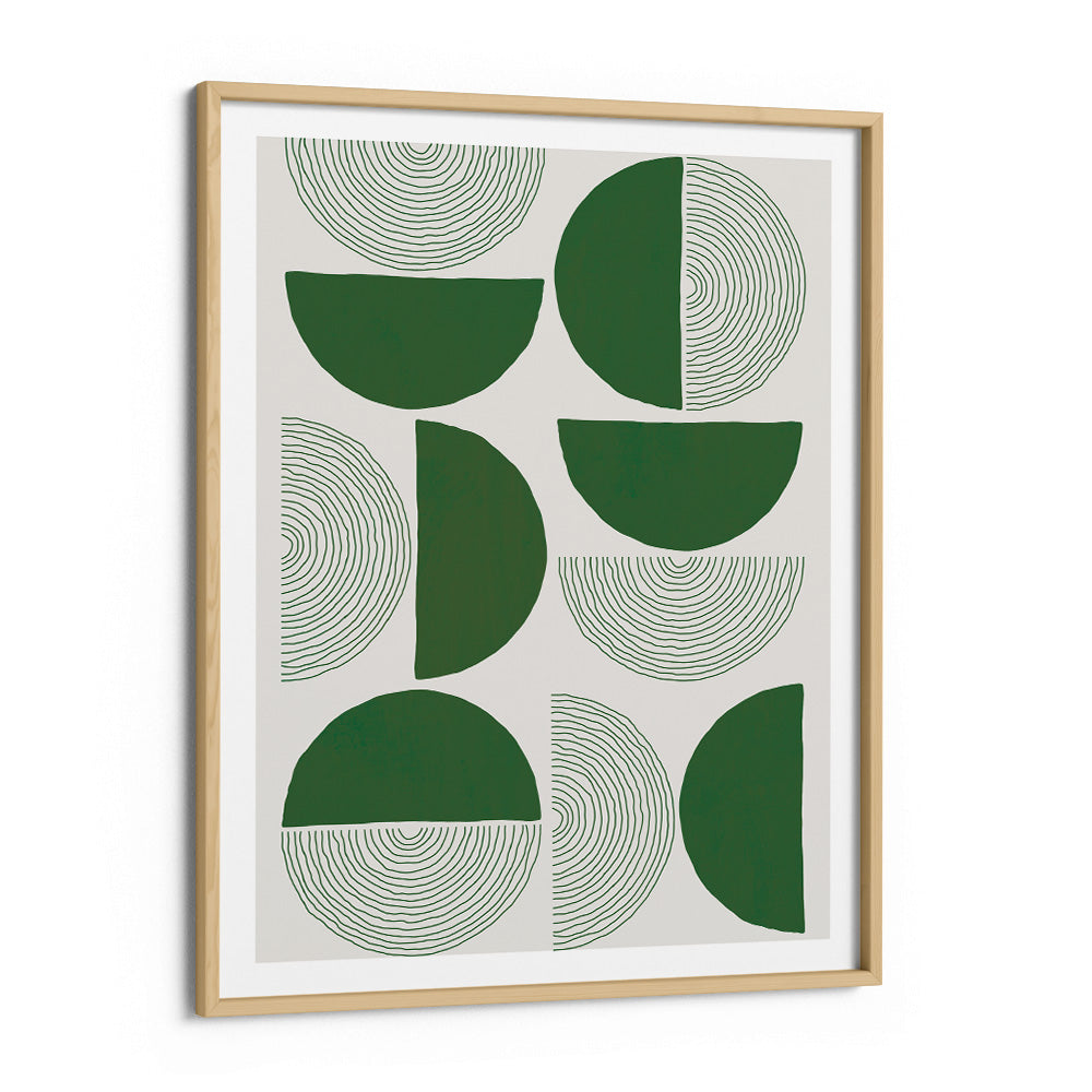 Passage - Green Abstract Painting-Wooden Frame-Nook At You
