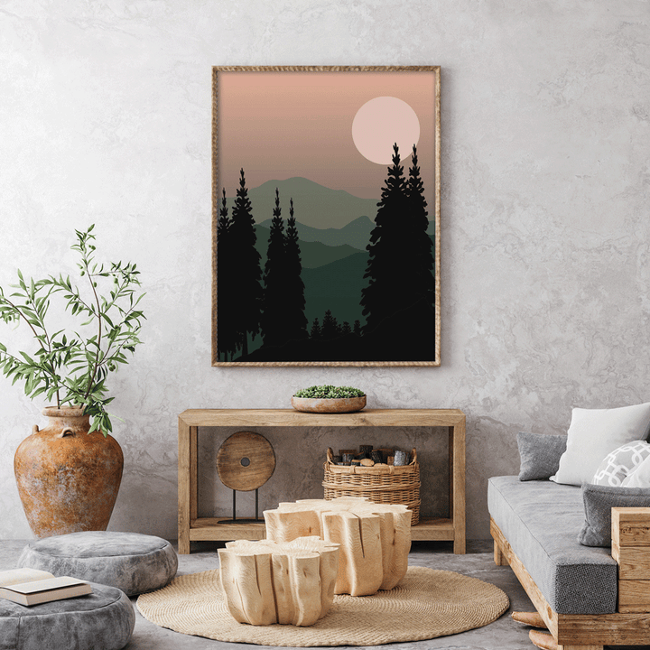 Pine Forest Nook At You Matte Paper Rolled Art