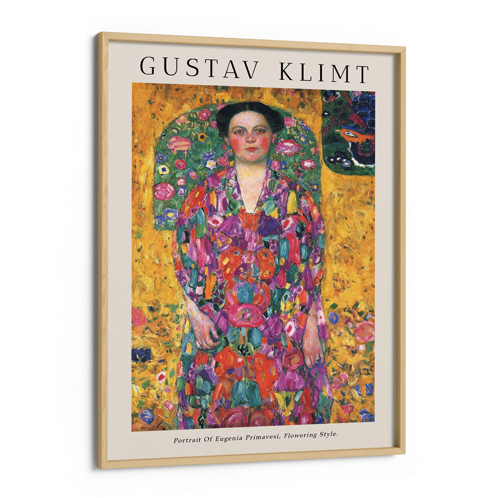 Gustav Klimt - The Portrait Of Eugenia Primavesi Nook At You Matte Paper Wooden Frame