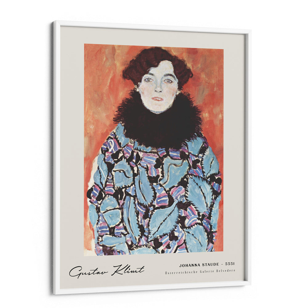 Gustav Klimt - Johanna Staude 5551 Nook At You Matte Paper White Frame