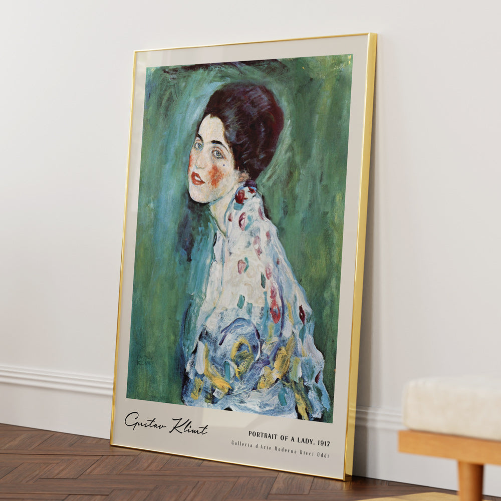 Gustav Klimt - Portrait Of A Lady 1917 Nook At You Matte Paper Gold Metal Frame