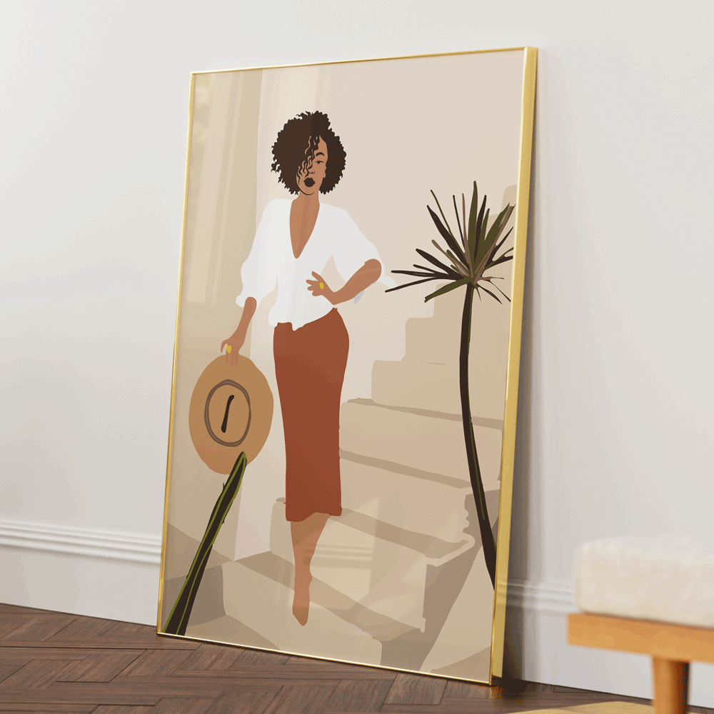 Harmony Nook At You Matte Paper Gold Metal Frame