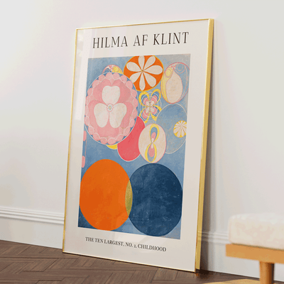 Hilma AF Klint - No. 2 Childhood Nook At You Matte Paper Gold Metal Frame