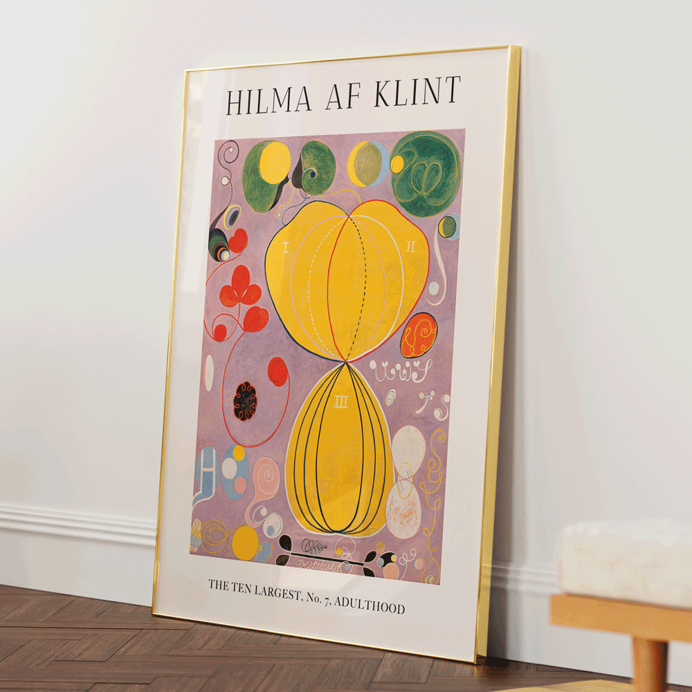 Hilma AF Klint - No. 7 Adulthood Nook At You Matte Paper Gold Metal Frame